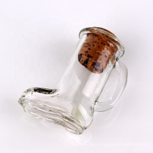 unique boot shape mini glass perfumn liquor bottle with cork